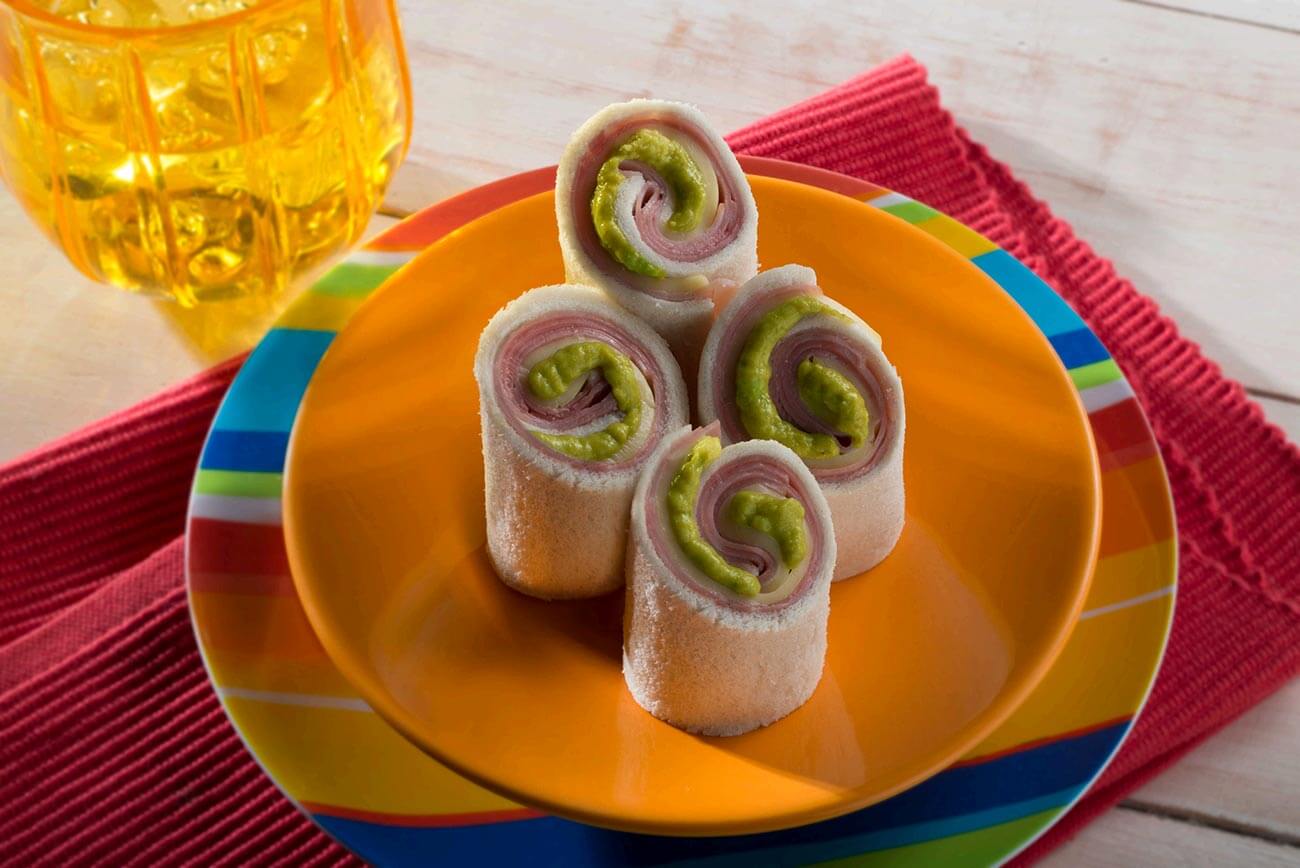 Ham, Cheese & Avocado Spread Sandwich Rolls