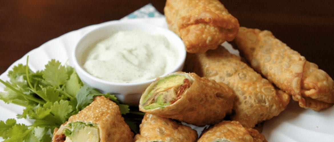Baked Bacon Avocado Egg Rolls