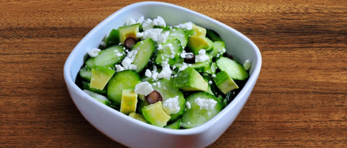 Cucumber and Avocado Salad with Feta