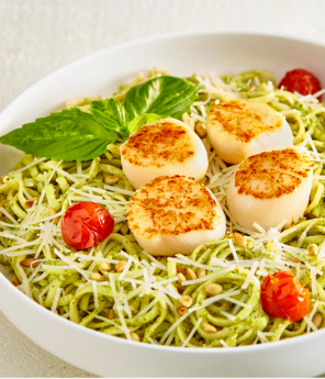 Scallop & Avocado Pesto Pasta