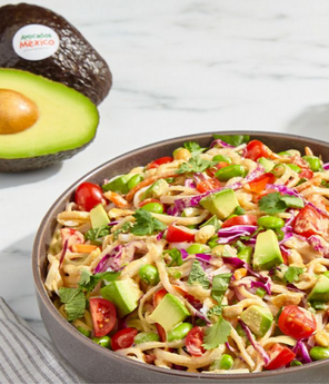 Avocado Thai Noodle Crunch Salad with Tomatoes