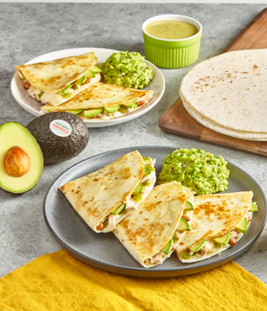 Green Chili Chicken Quesadillas
