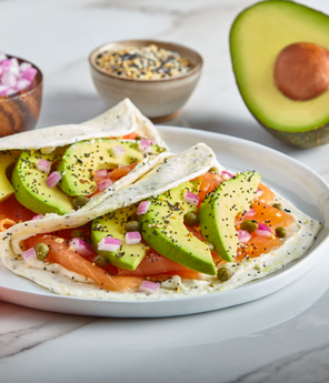 Everything Avocado and Lox Bagel Tacos