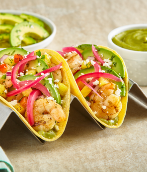 Shrimp Avo-Verde Tacos