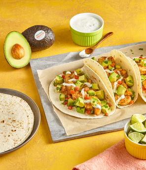 Spicy Shrimp Tacos with Avocado Salsa